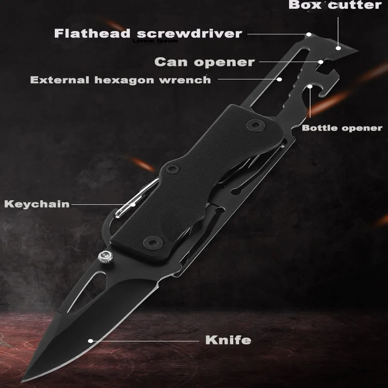 Stainless Steel Folding Knife Camping Multi-function Outdoor Survival Knife Tool Card
Stainless Steel Folding Knife Camping Multi-function Outdoor Survival Knife Tool Card