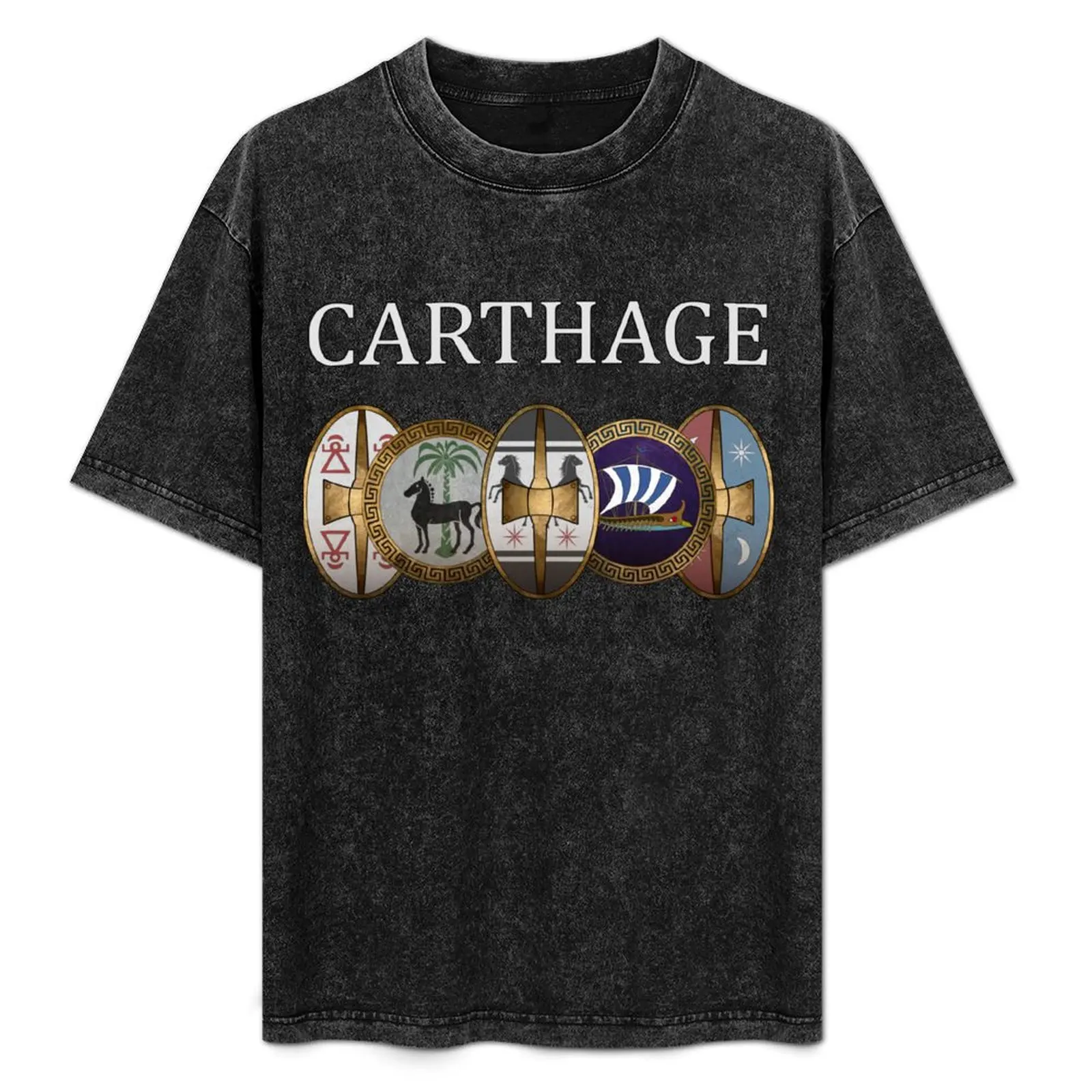 Carthage - Ancient Punic and Carthaginian Shields - Carthaginian Army T-Shirt Urban Style Casual Short Sleeve Top
Carthage - Ancient Punic and Carthaginian Shields - Carthaginian Army T-Shirt Urban Style Casual Short Sleeve Top