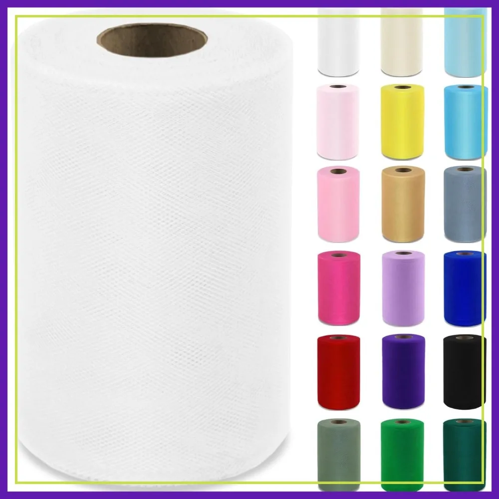 6"x100Yds White Tulle Fabric Roll - Mesh Ribbon for Wedding, Party, DIY Crafts
6"x100Yds White Tulle Fabric Roll - Mesh Ribbon for Wedding, Party, DIY Crafts