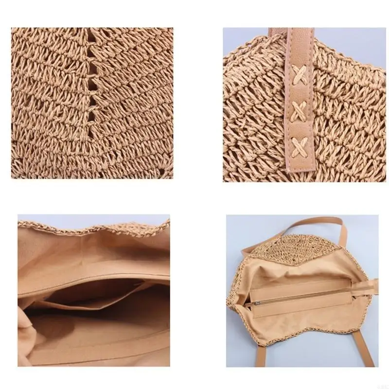 63HC Hand-woven Straw Bag Tote Bag Summer Large Capacity Shoulder Bag Handbag Beach Bag Gift for Wedding Anniversary
63HC Hand-woven Straw Bag Tote Bag Summer Large Capacity Shoulder Bag Handbag Beach Bag Gift for Wedding Anniversary