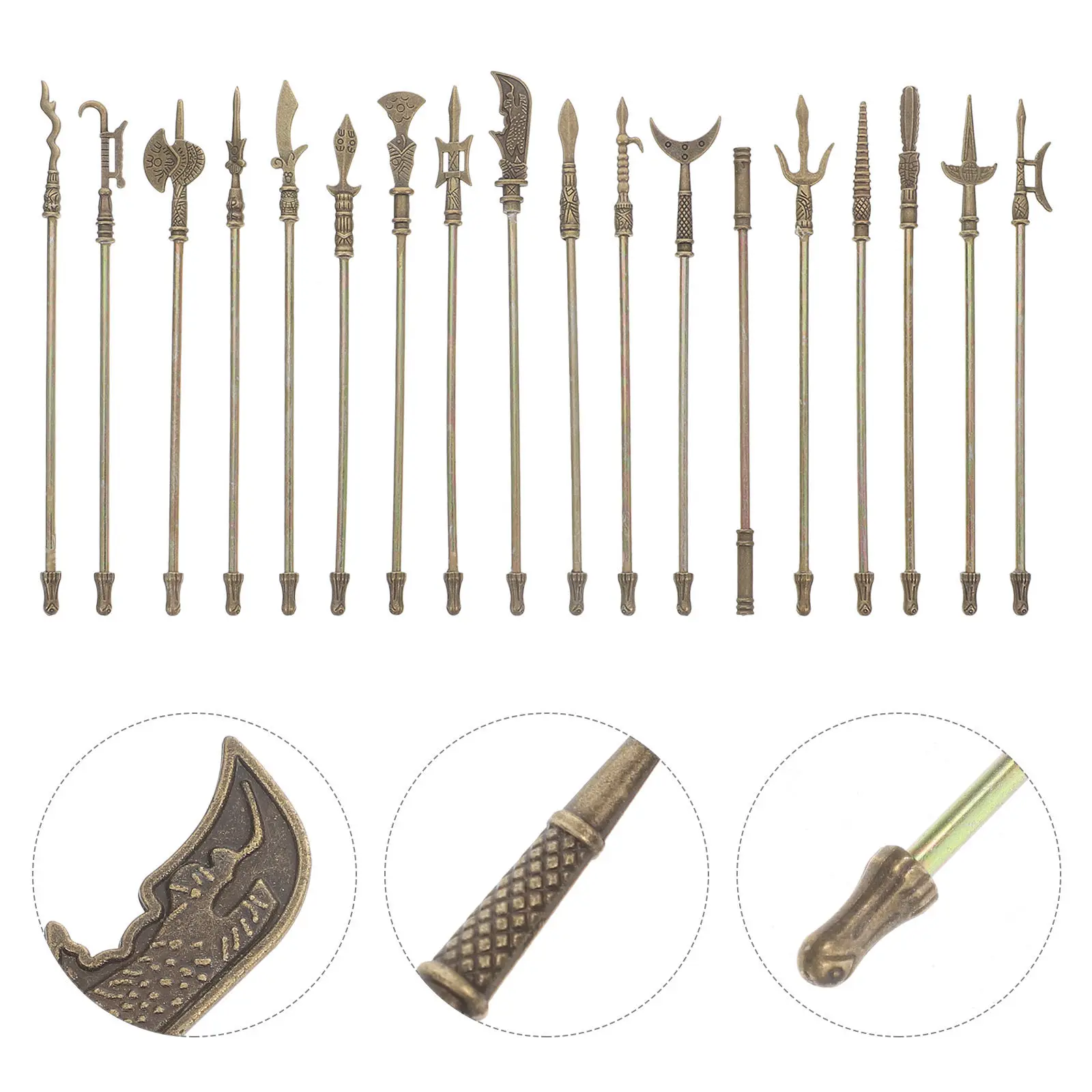18Pcs Mini Zinc Alloy Chinese Historical Arms Set Detailed Metal Adornments for Learning Play Cultural Education Photo Prop
18Pcs Mini Zinc Alloy Chinese Historical Arms Set Detailed Metal Adornments for Learning Play Cultural Education Photo Prop
