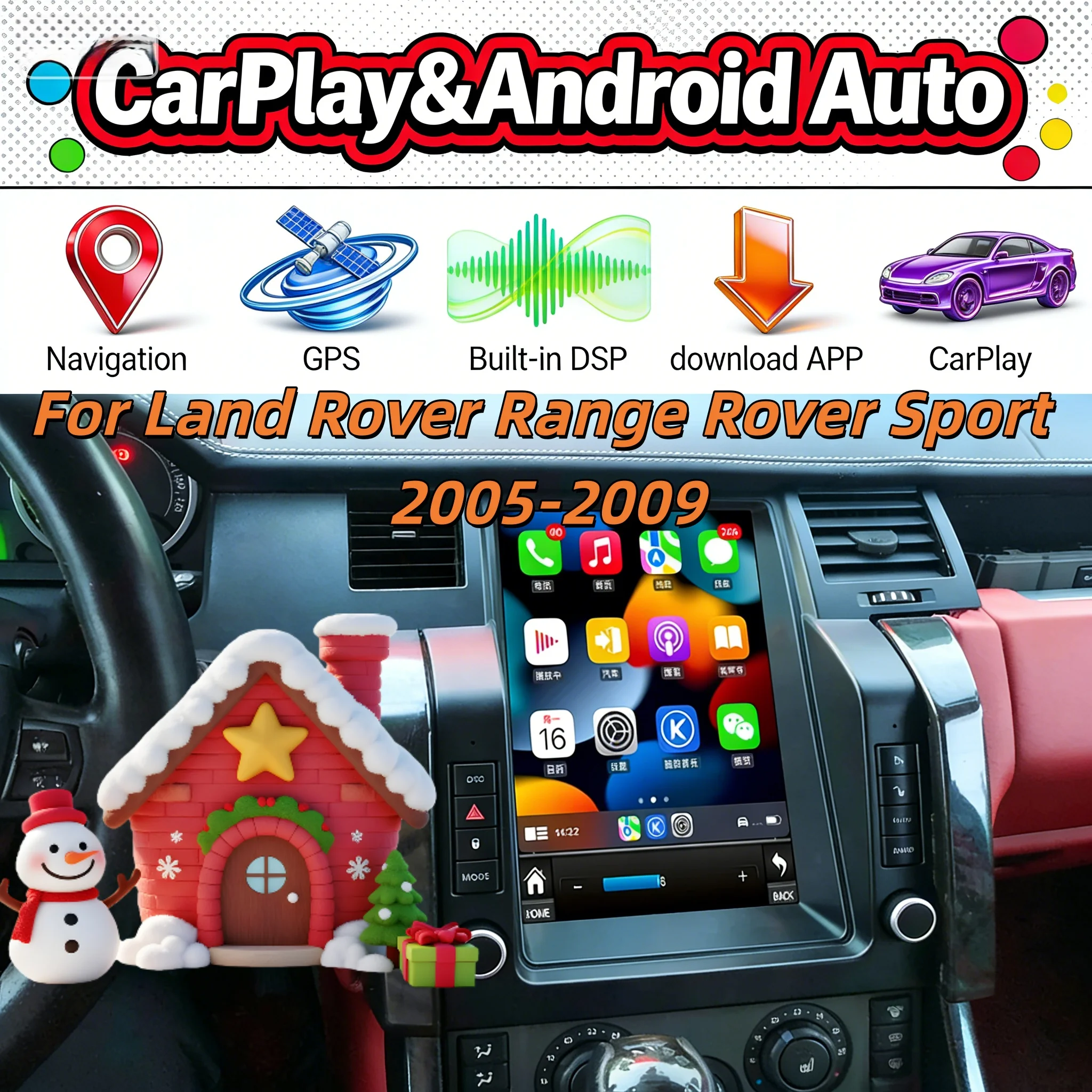 Multimedia Android Bluetooth Player Stereo For Land Rover Range Rover Sport 2005-2009 Wireless CarPlay Head Unit GPS Navi
Multimedia Android Bluetooth Player Stereo For Land Rover Range Rover Sport 2005-2009 Wireless CarPlay Head Unit GPS Navi