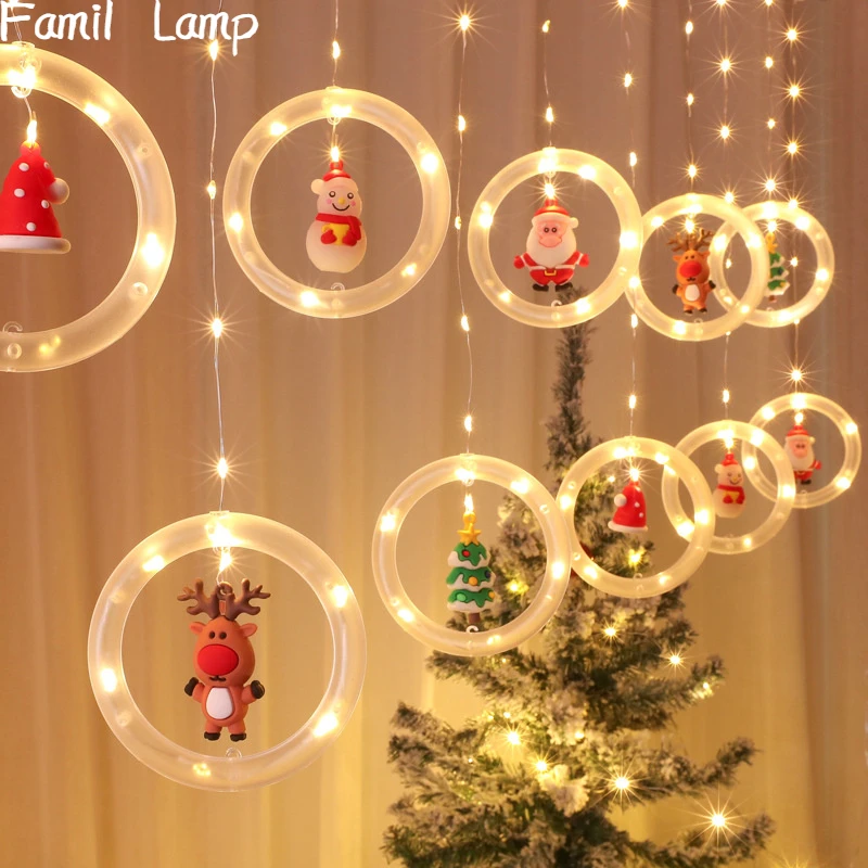 Night Lights LED Lamp Fairy Lights Merry Christmas Ornaments Garland Pendant Curtain Decoration for Festoon Gifts Room Decor
Night Lights LED Lamp Fairy Lights Merry Christmas Ornaments Garland Pendant Curtain Decoration for Festoon Gifts Room Decor