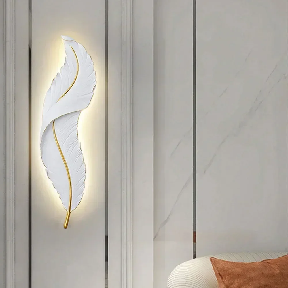 Modern Nordic Luxury Resin WallLight LED Feather Bedroom Bedside Lamp Creative Home Decoration Hotel Corridor Lights
Modern Nordic Luxury Resin WallLight LED Feather Bedroom Bedside Lamp Creative Home Decoration Hotel Corridor Lights