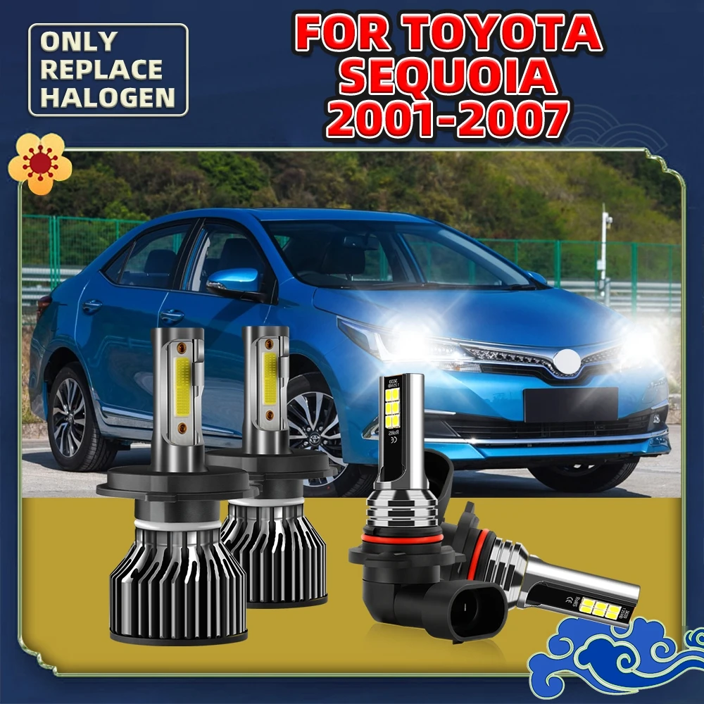 Combo Kit 4PCS For Toyota Sequoia 2007 2006 2005 2004 2003 2002 2001 Car Headlight Bulb 18000LM Auto Turbo Lamps 12V + Fog Luces
Combo Kit 4PCS For Toyota Sequoia 2007 2006 2005 2004 2003 2002 2001 Car Headlight Bulb 18000LM Auto Turbo Lamps 12V + Fog Luces