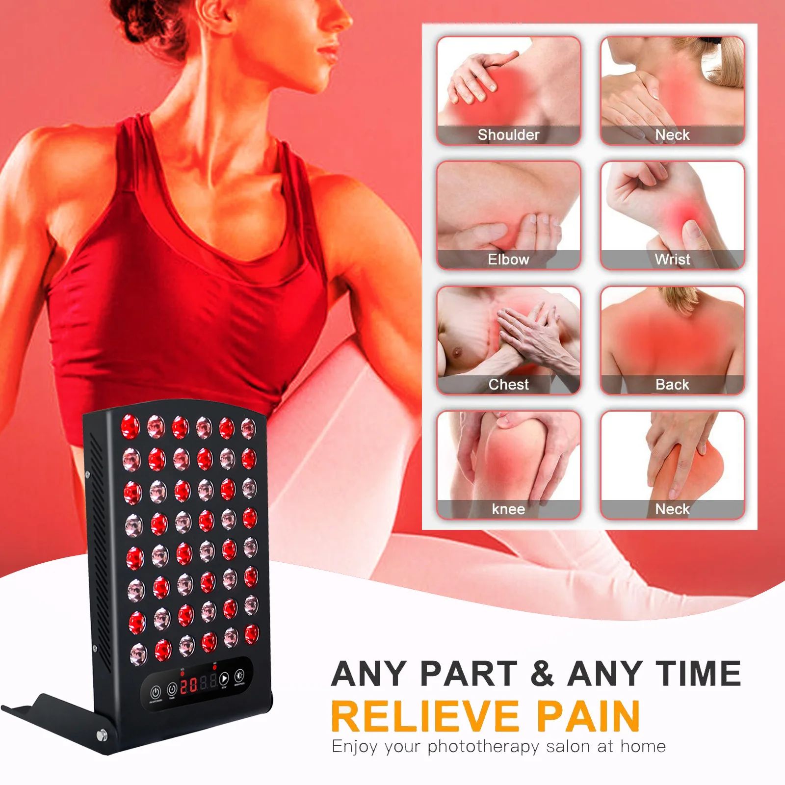 Portable Red Light Therapy Panel Infrared LED Therapy Device Acne Treatment Muscle Recovery Blood Circulation Improvement CE
Portable Red Light Therapy Panel Infrared LED Therapy Device Acne Treatment Muscle Recovery Blood Circulation Improvement CE