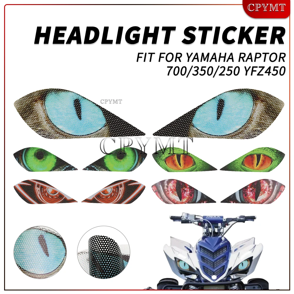 Motorcycle Headlight Sticker Fit for Yamaha Raptor 700 2006-2025 YFZ450 YFZ450R YFZ450X Wolverine 450 350 Headlamp Guard Decal
Motorcycle Headlight Sticker Fit for Yamaha Raptor 700 2006-2025 YFZ450 YFZ450R YFZ450X Wolverine 450 350 Headlamp Guard Decal