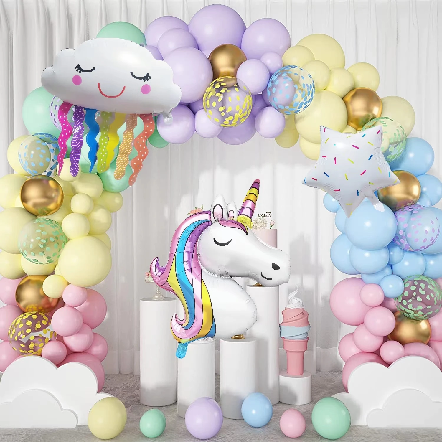 131 Pieces Unicorn Tassel Pentagram Foil Balloon Garland Arch Kit Girls Birthday Birthday Party Baby Shower Wedding Decorations
131 Pieces Unicorn Tassel Pentagram Foil Balloon Garland Arch Kit Girls Birthday Birthday Party Baby Shower Wedding Decorations