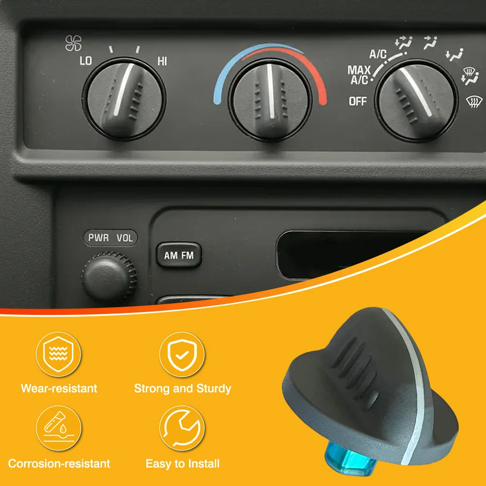 HVAC Heater A/C Control Knob for Chevrolet Express 2001 2002 2003 2004 2005 2006 2007 9376010
HVAC Heater A/C Control Knob for Chevrolet Express 2001 2002 2003 2004 2005 2006 2007 9376010