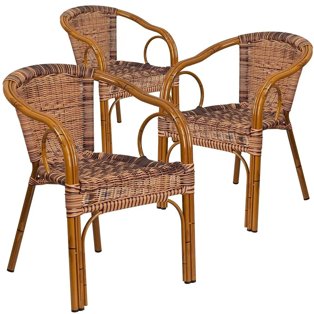 3 Pack Cadiz Series Burning Brown Rattan Restaurant Patio Chair with Dark Red BambooAluminum Frame
3 Pack Cadiz Series Burning Brown Rattan Restaurant Patio Chair with Dark Red BambooAluminum Frame