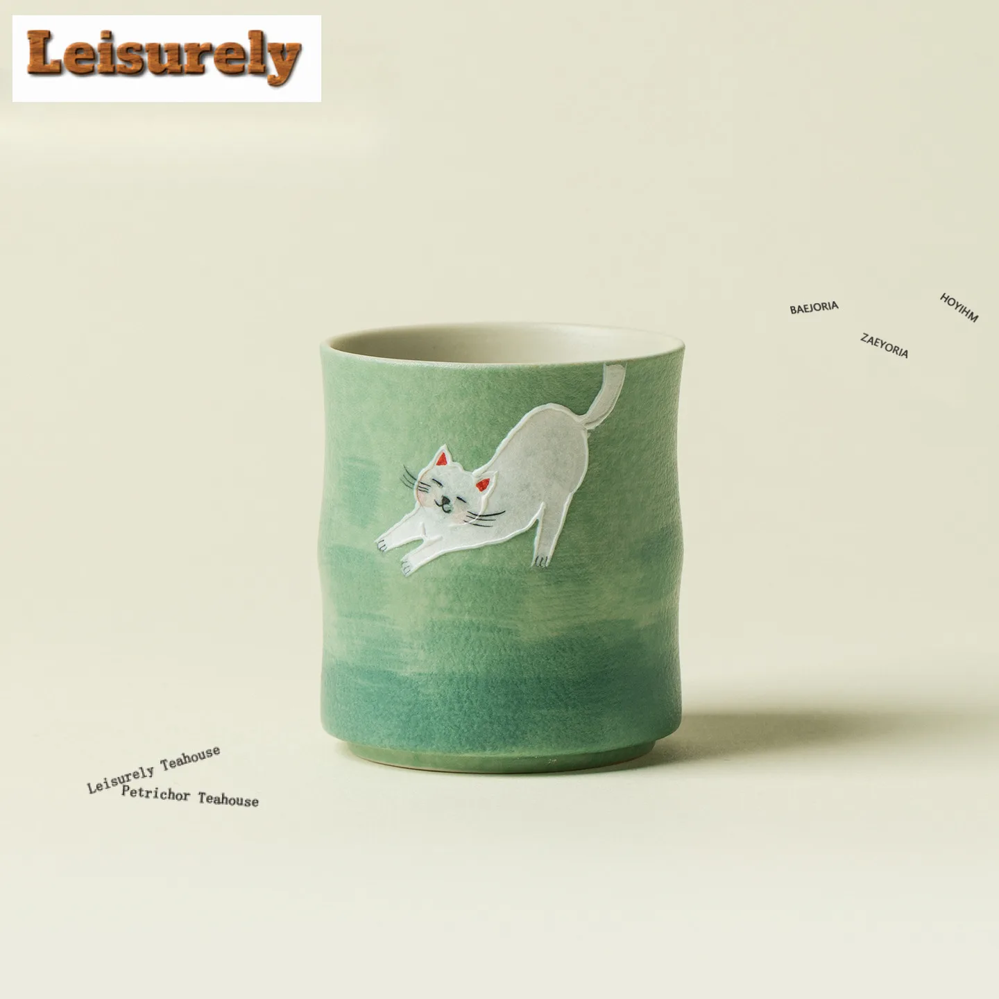 90ml Green Hand-painted Cat Teacup Luxury Tea Bowl Cute Cup Tea-tasting Smelling Cup Chazhan Master Cups Teaware Decoration Gift
90ml Green Hand-painted Cat Teacup Luxury Tea Bowl Cute Cup Tea-tasting Smelling Cup Chazhan Master Cups Teaware Decoration Gift
