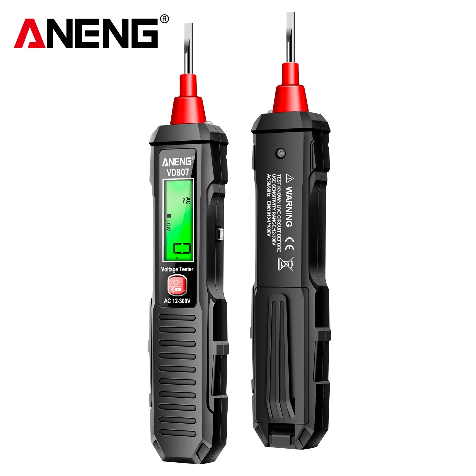 ANENG VD807 портативный умный электрический тестер-ручка с прорезями индукционный датчик NCV AC 12-300 В бесконтактный детектор проводов инструменты цифровые
ANENG VD807 портативный умный электрический тестер-ручка с прорезями индукционный датчик NCV AC 12-300 В бесконтактный детектор проводов инструменты цифровые