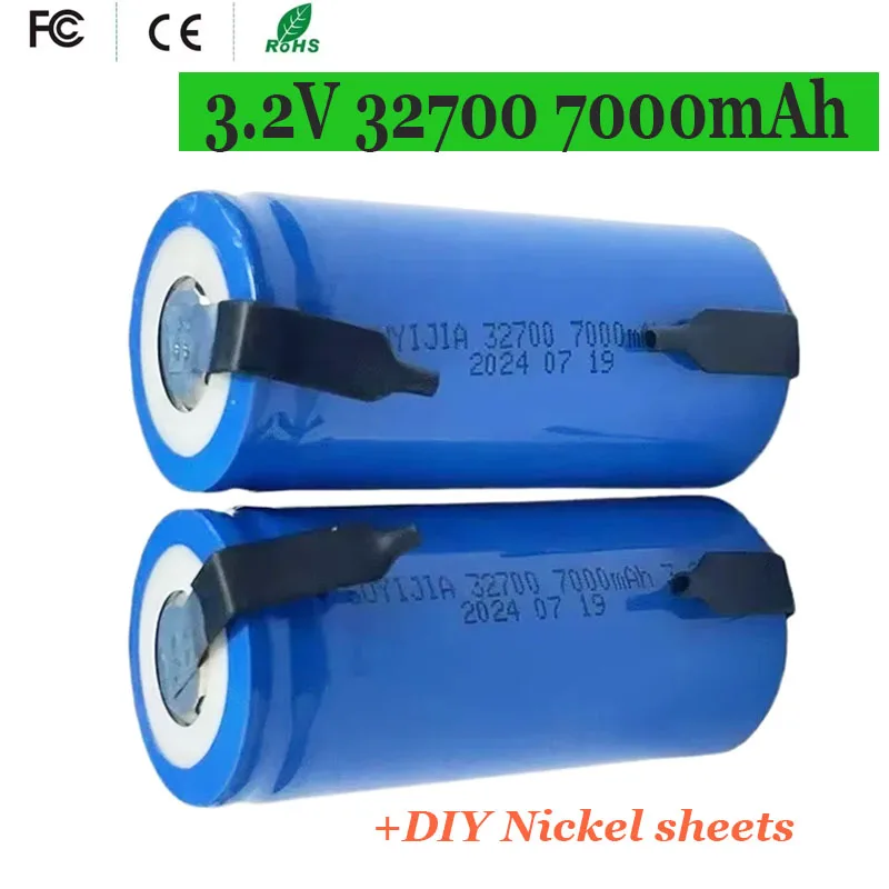 3.2V 32700 7000mAh LiFePO4 Battery 35A Continuous Discharge Maximum 55A High Power Battery+DIY Nickel Sheets
3.2V 32700 7000mAh LiFePO4 Battery 35A Continuous Discharge Maximum 55A High Power Battery+DIY Nickel Sheets