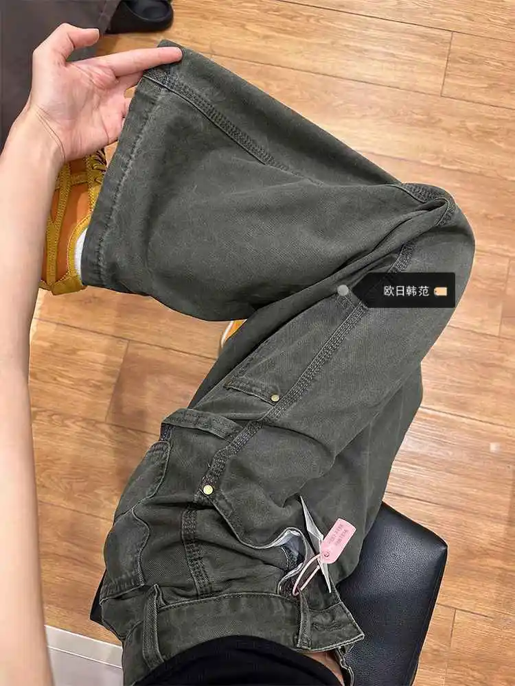 2025 Autumn Winter Women's Low Rise Denim Flare Cargo Pants Korean Bell Bottom Cleanfit Jean Y2k 2000s Harajuku Stacked Punk New
2025 Autumn Winter Women's Low Rise Denim Flare Cargo Pants Korean Bell Bottom Cleanfit Jean Y2k 2000s Harajuku Stacked Punk New