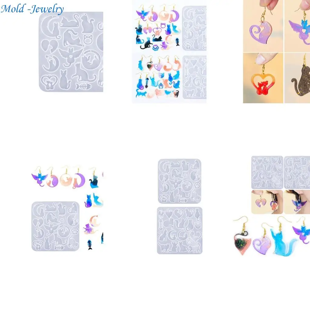 69HB Creative Pendant Molds Earrings Silicone Mold Cats Daily Wear Jewelry Molds Silicone Texture for Jewelry Making 
69HB Creative Pendant Molds Earrings Silicone Mold Cats Daily Wear Jewelry Molds Silicone Texture for Jewelry Making