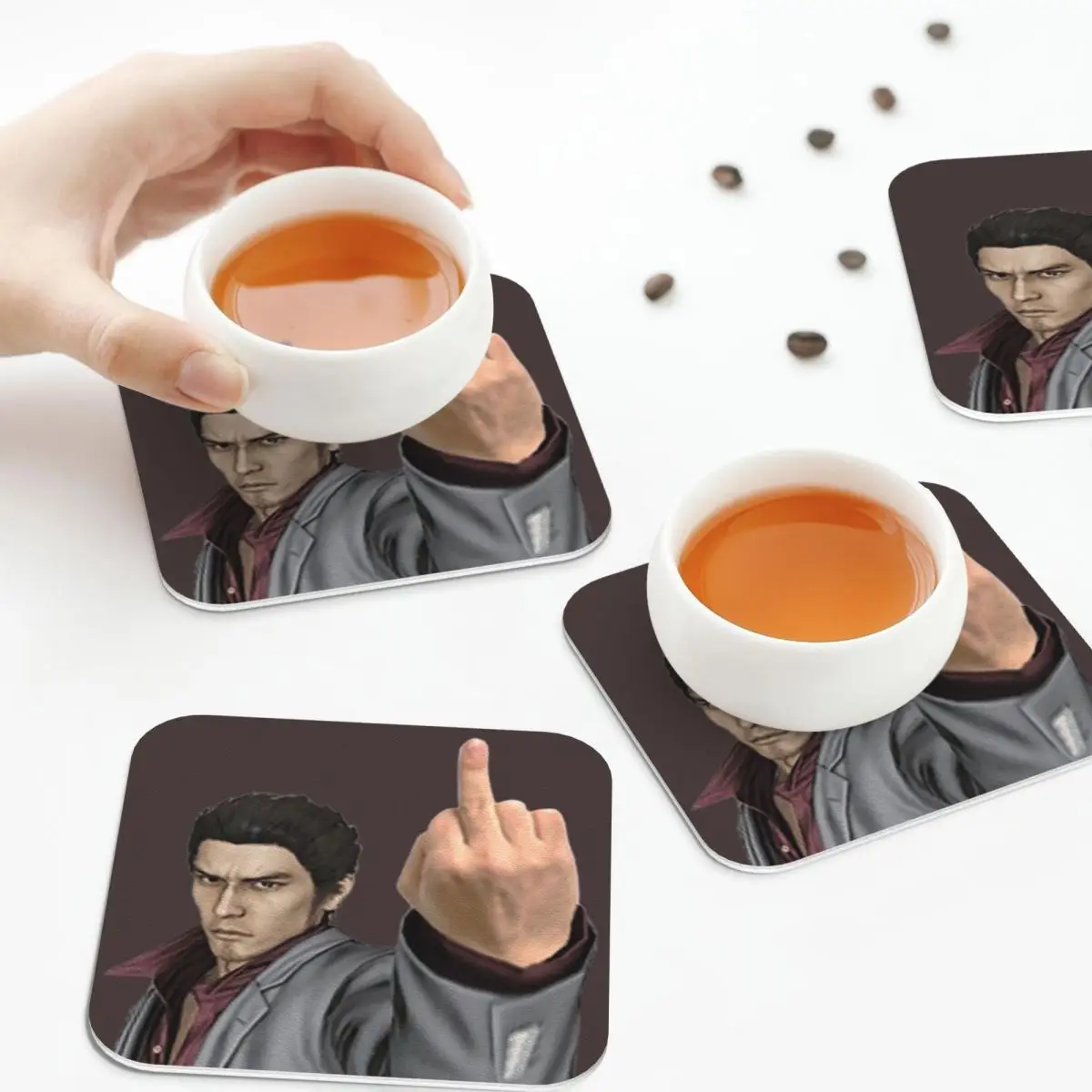 Подставки для средних пальцев Kazuma Kiryu, кухонные салфетки, водонепроницаемые изоляционные коврики для чашек, кофейные коврики, декор, домашняя посуда, подушечки, набор из 4 шт. 
Подставки для средних пальцев Kazuma Kiryu, кухонные салфетки, водонепроницаемые изоляционные коврики для чашек, кофейные коврики, декор, домашняя посуда, подушечки, набор из 4 шт.