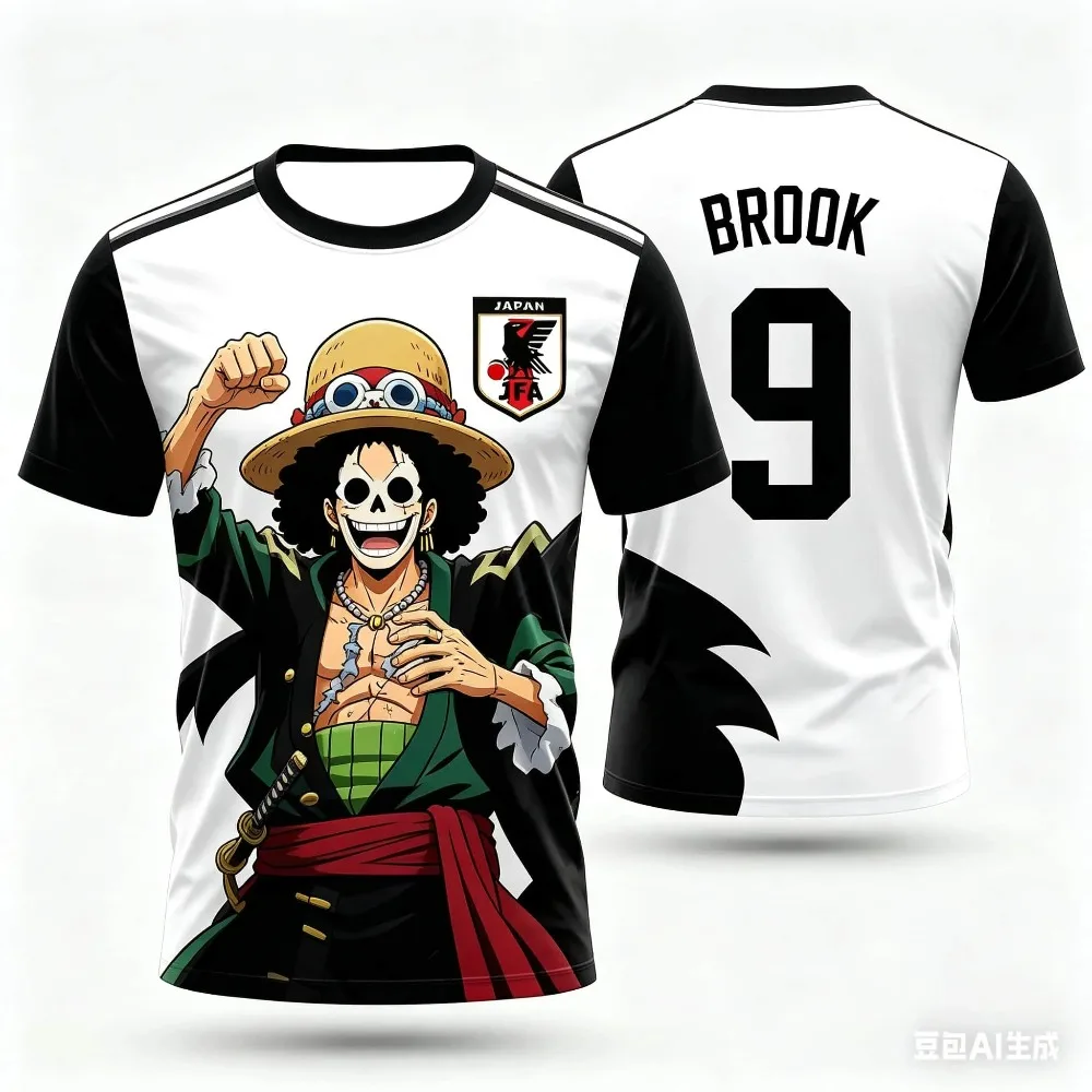 2026 Japan One Piece Luffy Football Jersey Short-sleeved Casual T-shirt Men's Quick-Drying Anime Kids Print Neck Round Top Tee
2026 Japan One Piece Luffy Football Jersey Short-sleeved Casual T-shirt Men's Quick-Drying Anime Kids Print Neck Round Top Tee