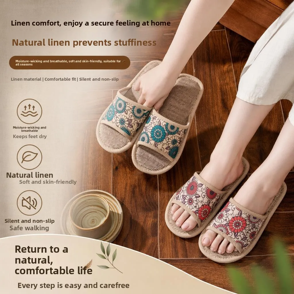High Quality Linen Indoor Office Anti-Slip Men's Women's Slippers Comfortable Breathable Wear-Resistant Home Slippers
High Quality Linen Indoor Office Anti-Slip Men's Women's Slippers Comfortable Breathable Wear-Resistant Home Slippers