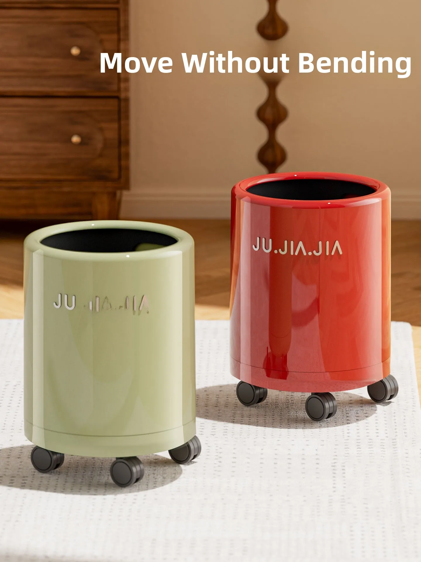 Roller Equipped Luxury Home Tra Can 4L Capaci Living Room And Batoom Mobile Kitchen Paper Basket round ape Plastic Body
Roller Equipped Luxury Home Tra Can 4L Capaci Living Room And Batoom Mobile Kitchen Paper Basket round ape Plastic Body