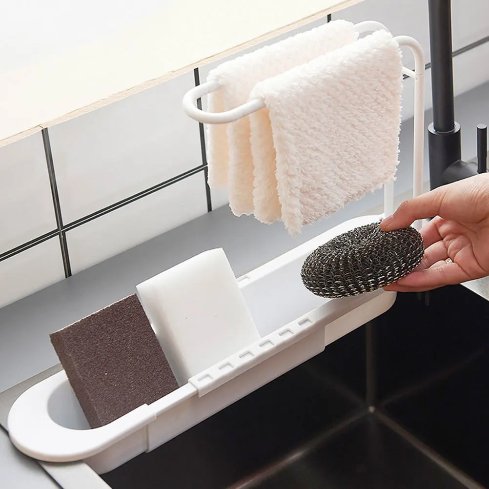 Telescopic Sink Shelf Storage Rack able Holder White PP Material Safe Adjustable Size Towel Rack Dry Kitchen Space
Telescopic Sink Shelf Storage Rack able Holder White PP Material Safe Adjustable Size Towel Rack Dry Kitchen Space
