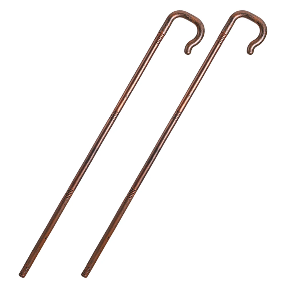 2Pcs Pharaoh Cane Halloween Dress up Prop Dark Brown Cosplay Supplies Decorative Crutch Stick Stage Performance Photo Prop 
2Pcs Pharaoh Cane Halloween Dress up Prop Dark Brown Cosplay Supplies Decorative Crutch Stick Stage Performance Photo Prop