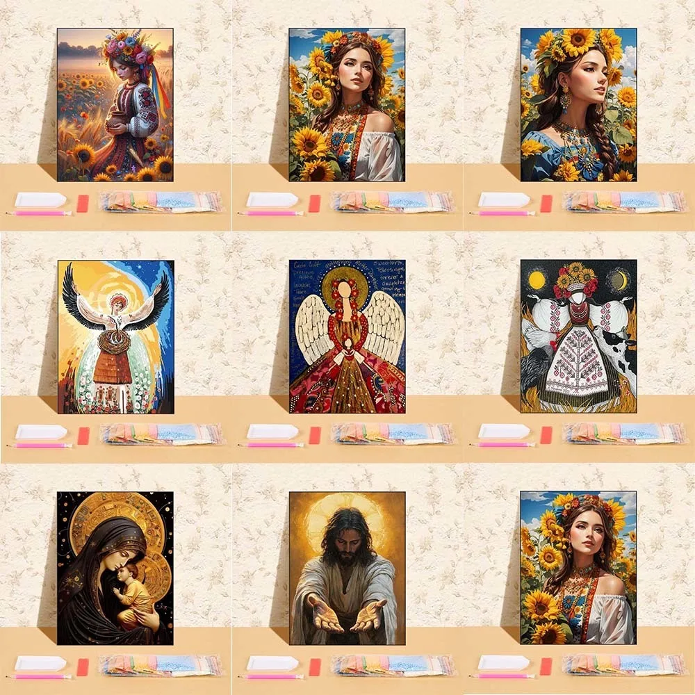 DIY Diamond Embroidery New Arrival Painting Sunflower Women Picture Rhinestones Full Round Drill Diamond Mosaic Home Decor
DIY Diamond Embroidery New Arrival Painting Sunflower Women Picture Rhinestones Full Round Drill Diamond Mosaic Home Decor