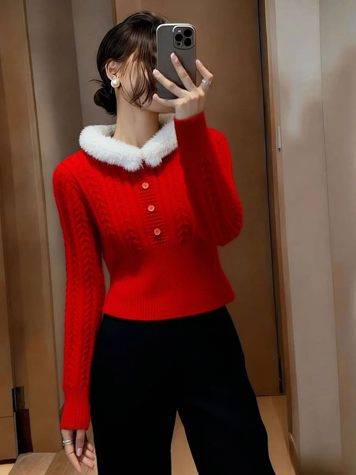 Красный вязаный свитер Cisas с длинными рукавами, модное зимнее пальто, вишнево-красный женский приталенный топ с воротником из кашемира
Красный вязаный свитер Cisas с длинными рукавами, модное зимнее пальто, вишнево-красный женский приталенный топ с воротником из кашемира