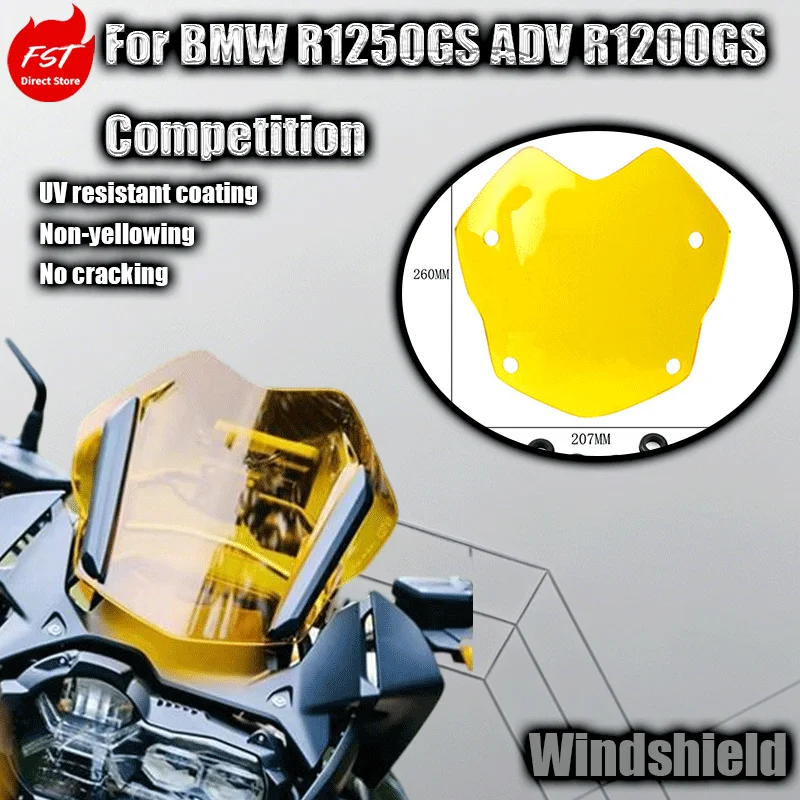For BMw R1250GS ADV windshield R1200GS racing windshield modification heightened small windshield
For BMw R1250GS ADV windshield R1200GS racing windshield modification heightened small windshield