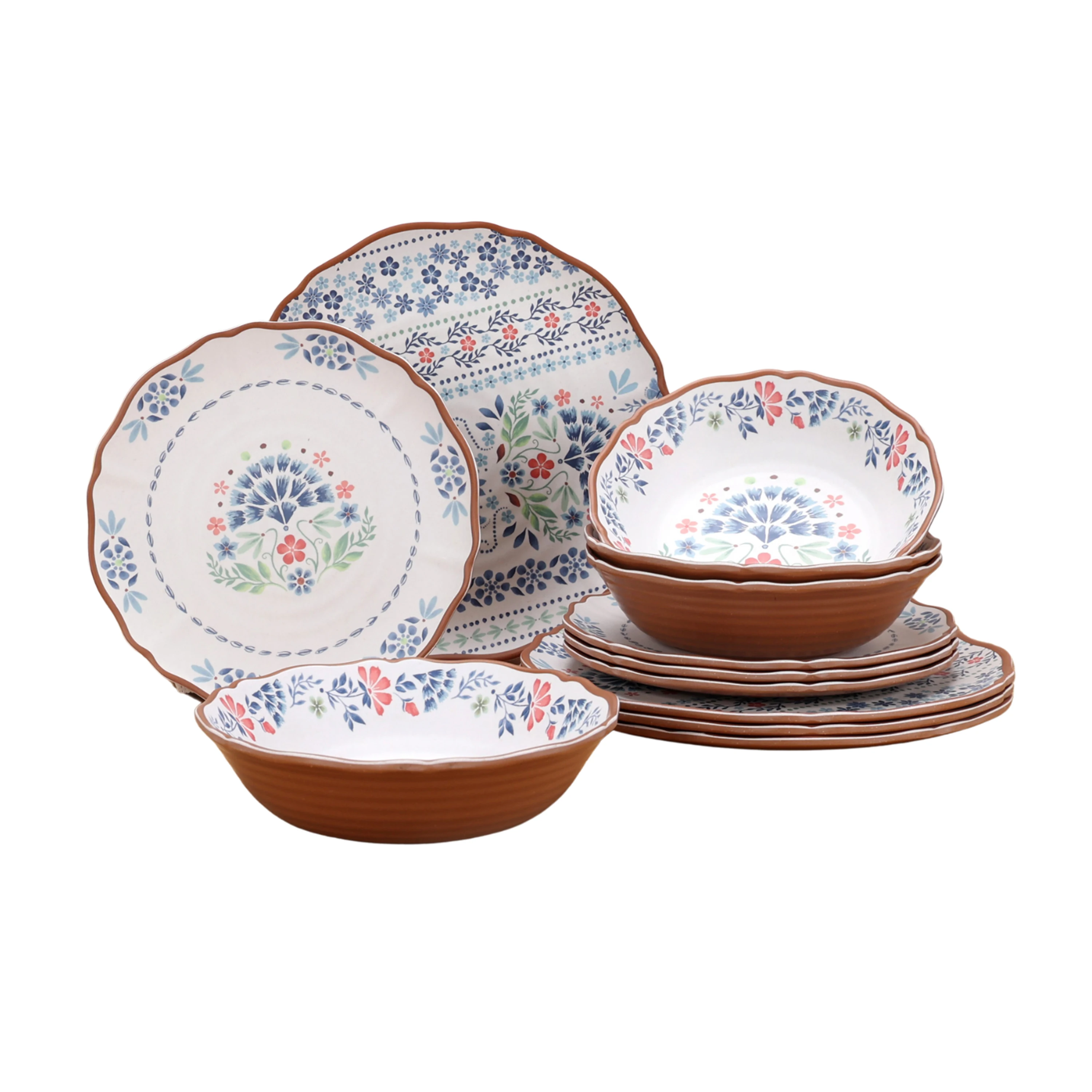 12-Piece Bamboo Melamine Dinnerware Set, Vibrant Multicolor Design
12-Piece Bamboo Melamine Dinnerware Set, Vibrant Multicolor Design