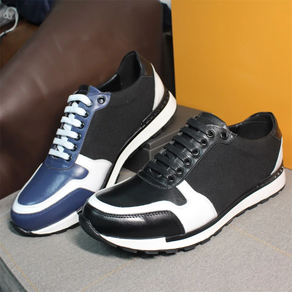 Men's High Quality Sports Leather Shoes Classic Non-slip Lace-up Casual Sports Shoes Comfortable Blue Wedding Date Leather Shoes
Men's High Quality Sports Leather Shoes Classic Non-slip Lace-up Casual Sports Shoes Comfortable Blue Wedding Date Leather Shoes