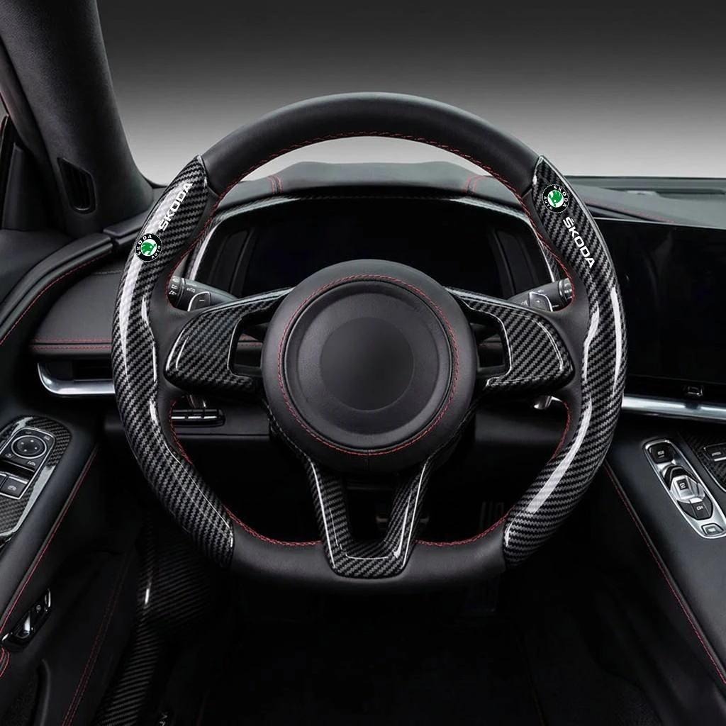For Skoda VRS Octavia Citigo Kamiq Karoq Kodiaq Scala Yeti Fabia Superb Rppmster Car Carbon Fiber Texture Steering Wheel Cover
For Skoda VRS Octavia Citigo Kamiq Karoq Kodiaq Scala Yeti Fabia Superb Rppmster Car Carbon Fiber Texture Steering Wheel Cover