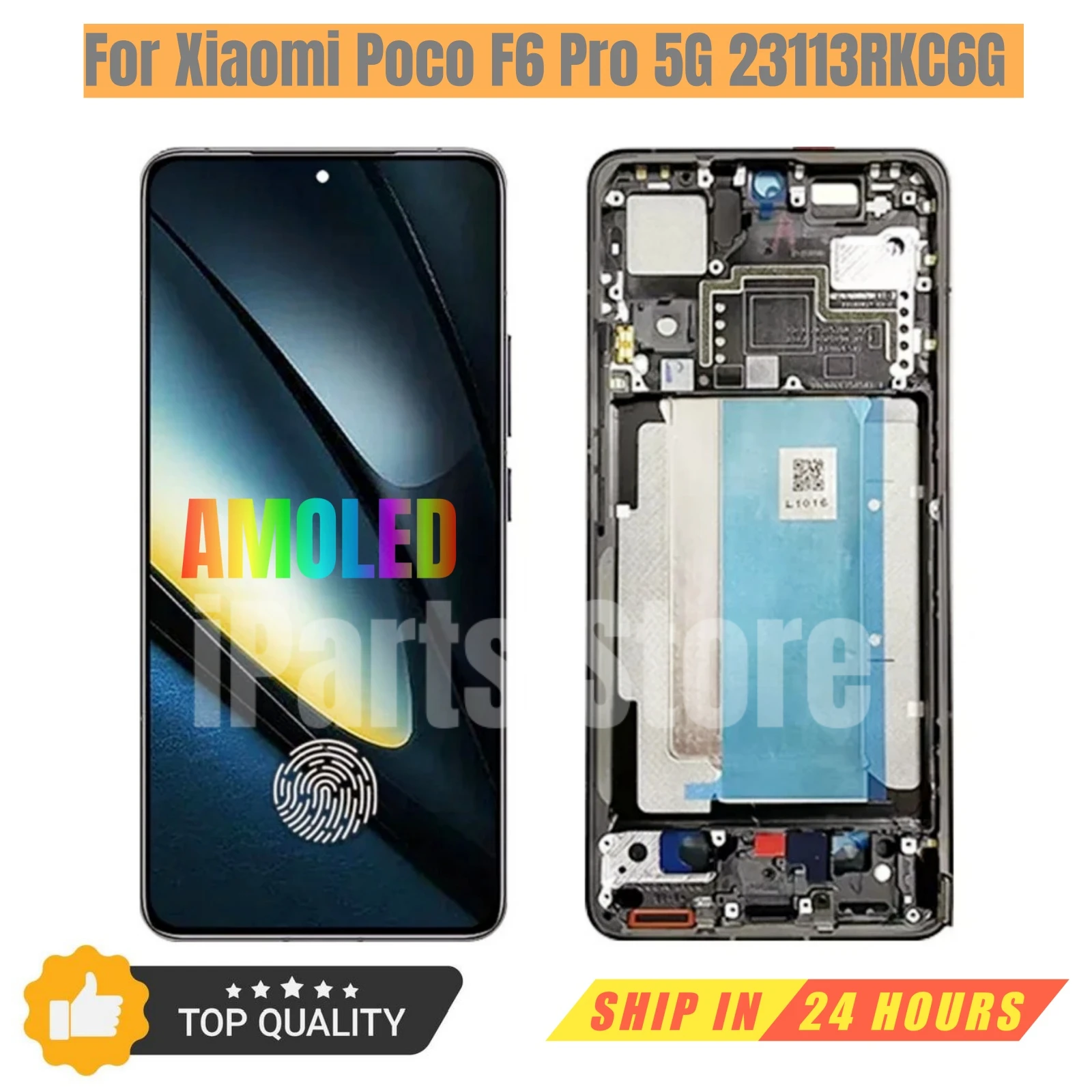 Сменный дисплей iParts для Xiaomi Poco F6 Pro 5G 23113RKC6G AMOLED 120 Гц, дигитайзер сенсорного экрана с рамкой в сборе OEM
Сменный дисплей iParts для Xiaomi Poco F6 Pro 5G 23113RKC6G AMOLED 120 Гц, дигитайзер сенсорного экрана с рамкой в сборе OEM