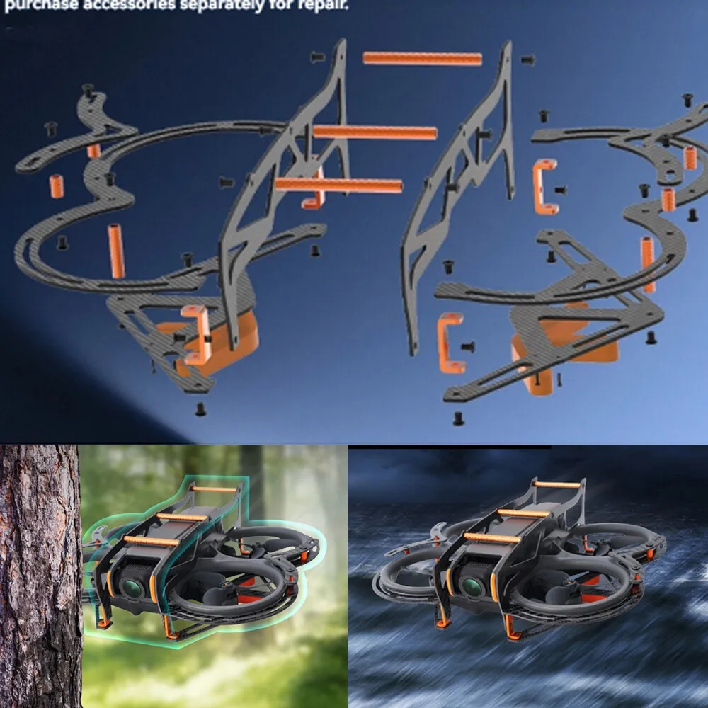 Защитная рамка из углеродного волокна для предотвращения столкновений для DJI Avata 2, детали дронов
Защитная рамка из углеродного волокна для предотвращения столкновений для DJI Avata 2, детали дронов