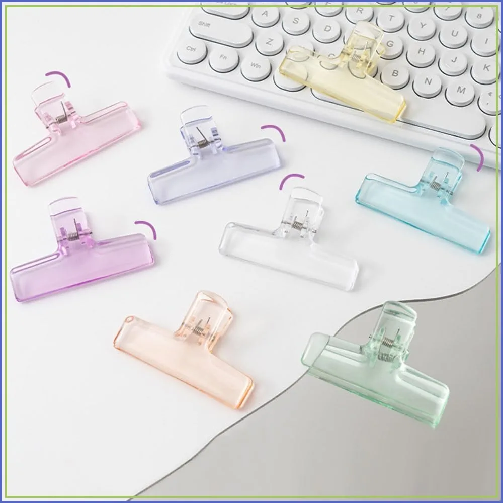 16 Pcs Clear Binder Clips, Plastic Bag Clips, Acrylic Paper Photo Food Clamps, Wide Mouth Seal Clamps, Air Tight Sealing Binders for School, Office, Kitchen Storage
16 Pcs Clear Binder Clips, Plastic Bag Clips, Acrylic Paper Photo Food Clamps, Wide Mouth Seal Clamps, Air Tight Sealing Binders for School, Office, Kitchen Storage