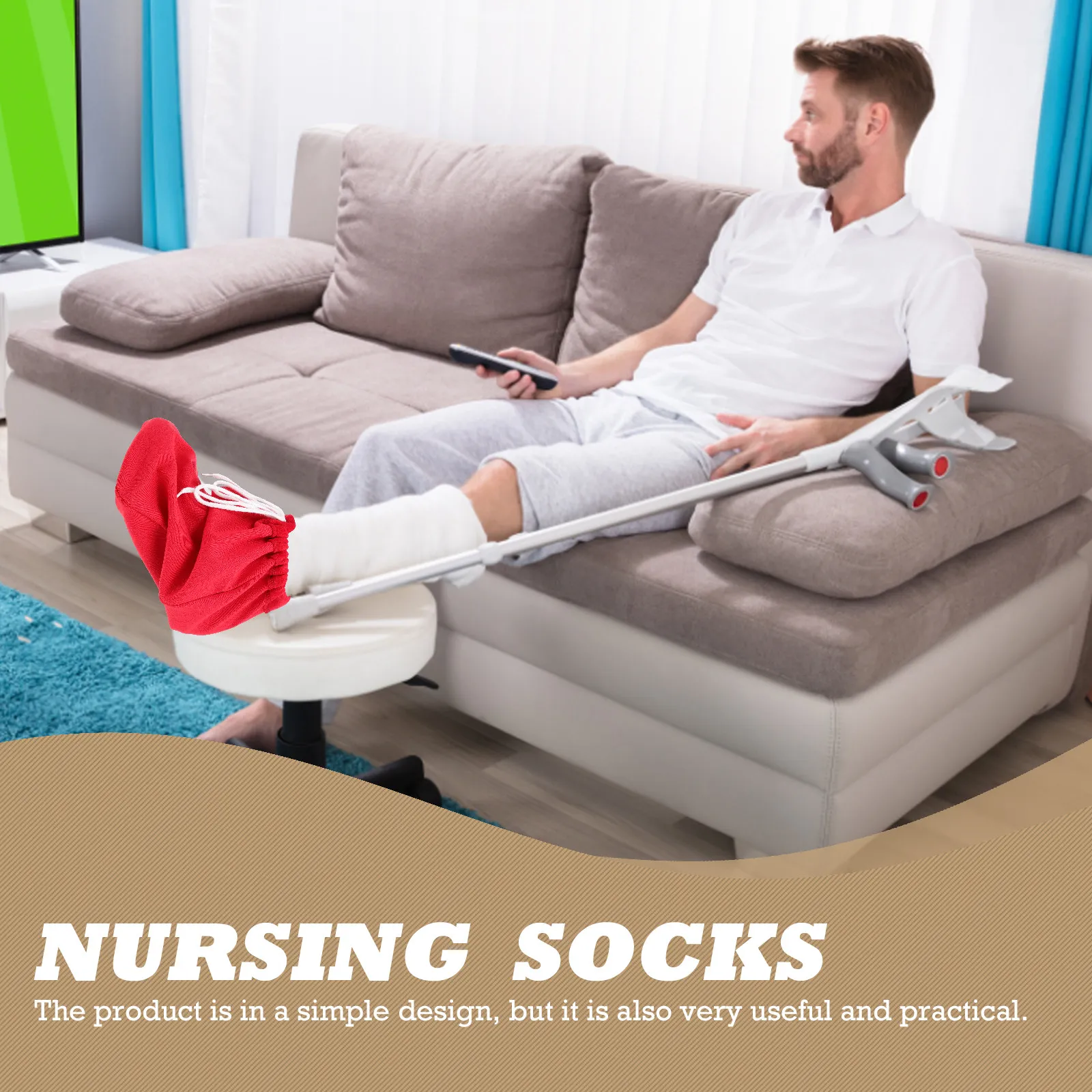 Gypsum Sock Cover Warm Nursing Loose Cotton Socks Foot Care Breathable Warm Gypsum Foot Cover Ankle Pain Brace Injury Protector
Gypsum Sock Cover Warm Nursing Loose Cotton Socks Foot Care Breathable Warm Gypsum Foot Cover Ankle Pain Brace Injury Protector
