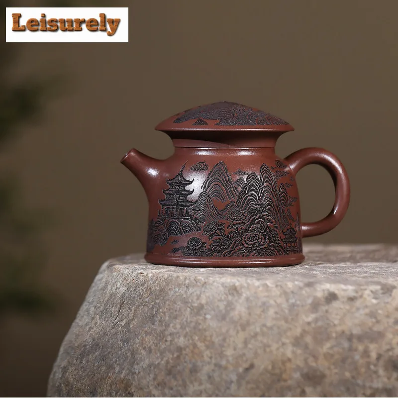 350ml Yixing Purple Clay Teapots Handmade Old Fisherman Pot Raw Ore Purple Jade Gold Sand Kettle Zisha Tea Set Cafes Decoration
350ml Yixing Purple Clay Teapots Handmade Old Fisherman Pot Raw Ore Purple Jade Gold Sand Kettle Zisha Tea Set Cafes Decoration