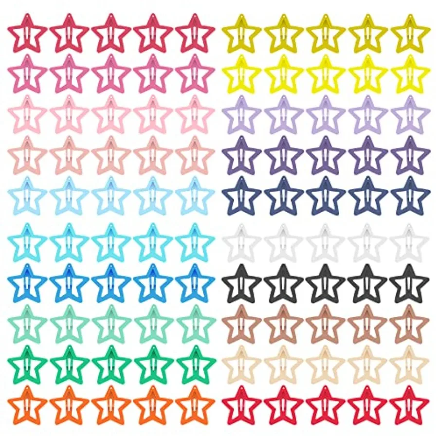100-Piece Metal Snap Hair Clips for Girls, Toddlers, and - Perfect for Fine Hair, Thick Hair, and More - Featuring Fun Star Des
100-Piece Metal Snap Hair Clips for Girls, Toddlers, and - Perfect for Fine Hair, Thick Hair, and More - Featuring Fun Star Des