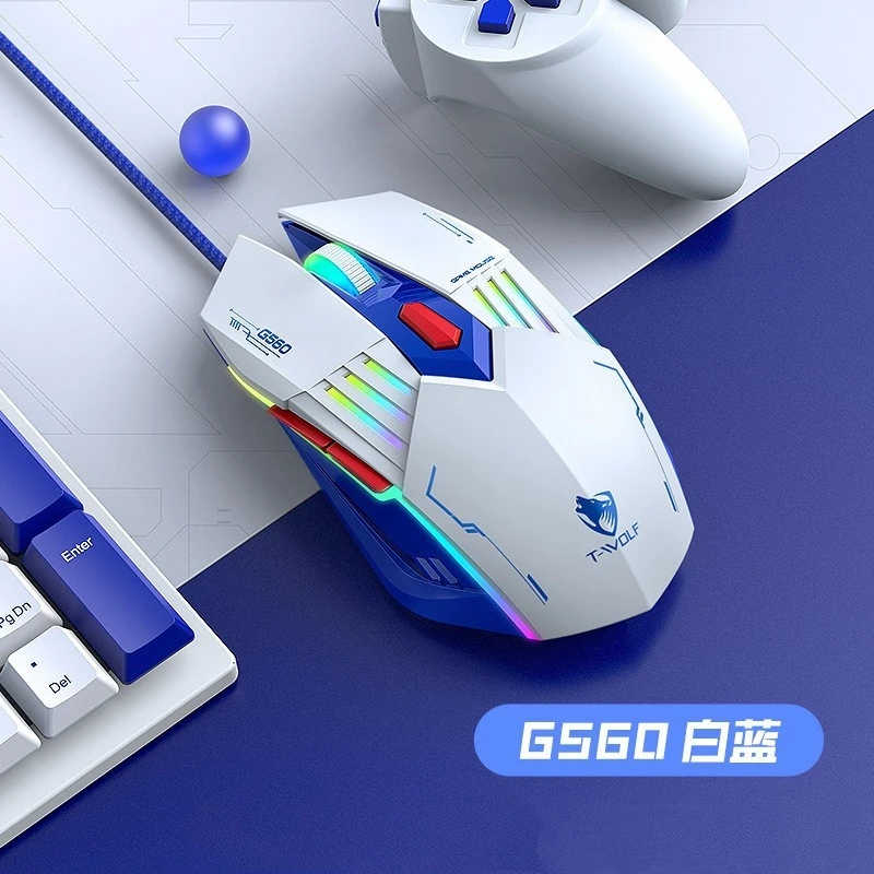 Gaming Mouse USB Wired 6D Keys 4 Color Backlight 3200DPI Ergonomics Design For Desktop Laptop Computer Gaming Office Mouse G560
Gaming Mouse USB Wired 6D Keys 4 Color Backlight 3200DPI Ergonomics Design For Desktop Laptop Computer Gaming Office Mouse G560