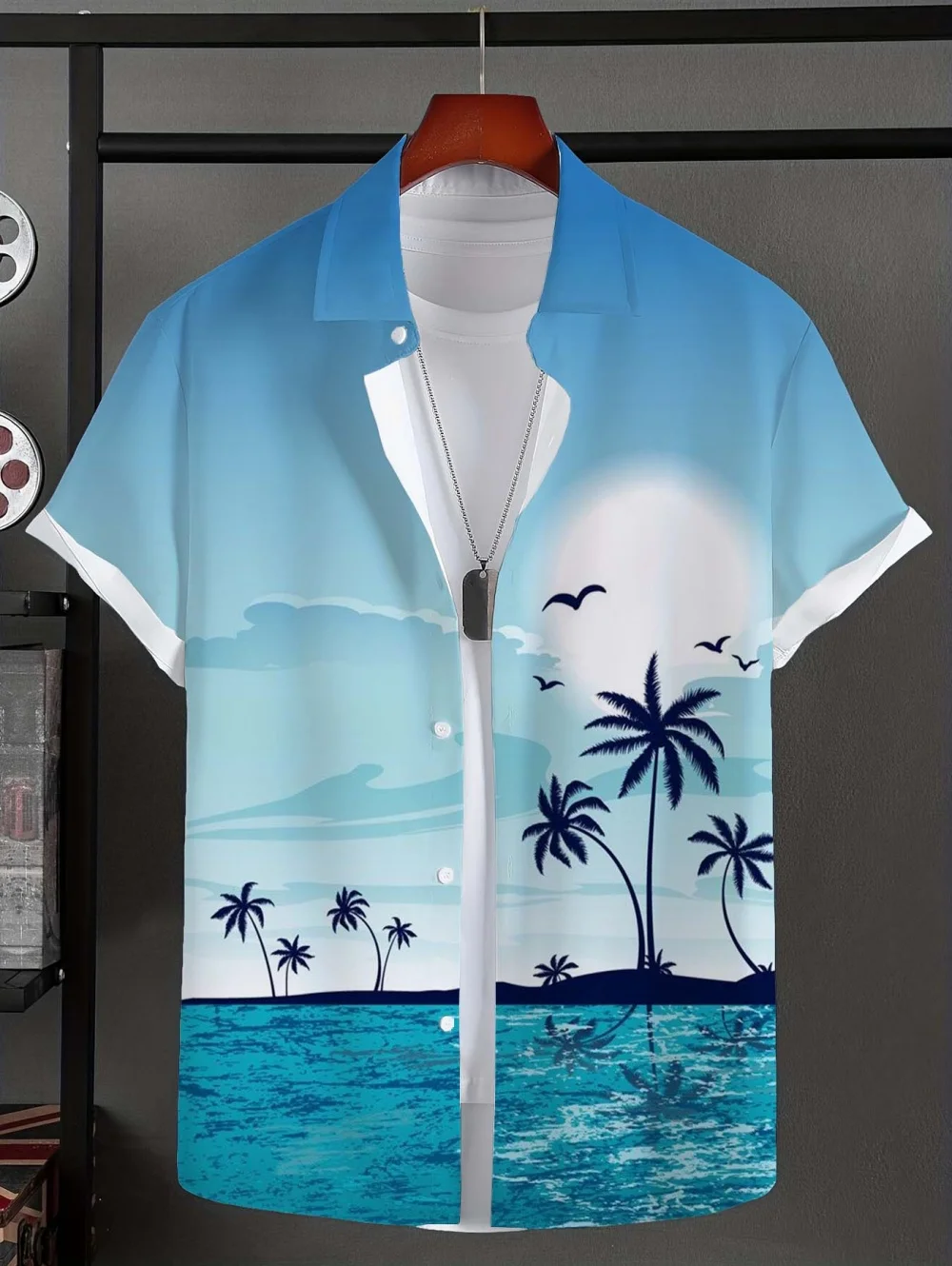 Men's Shirt Hawaiian Landscape Print Man Summer New Beach Vacation Short Sleeve Top Casual Men's Blouse Coconut Tree Men Clothes
Men's Shirt Hawaiian Landscape Print Man Summer New Beach Vacation Short Sleeve Top Casual Men's Blouse Coconut Tree Men Clothes