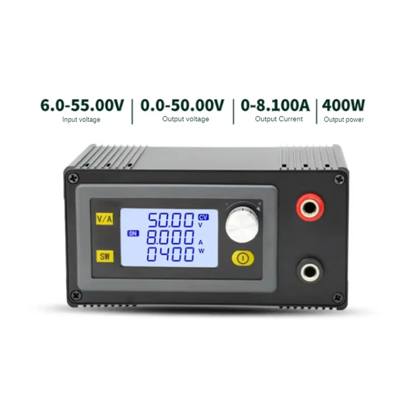 HFIL-XY5008E DC 6V-55V To 0-50V 5A 8A 400W Adjustable DC Voltage Regulator CV CC Step Down Power Supply Module Black 1 PCS
HFIL-XY5008E DC 6V-55V To 0-50V 5A 8A 400W Adjustable DC Voltage Regulator CV CC Step Down Power Supply Module Black 1 PCS
