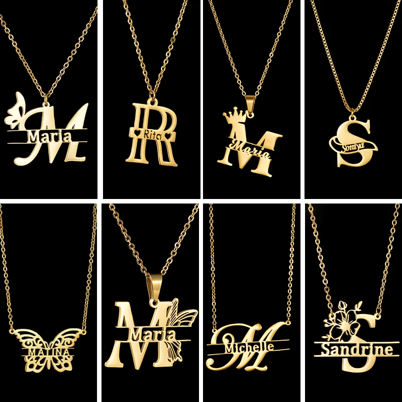 Treebud Customized Capital Letters Name Necklace for Women Personalized Butterfly Flower Nameplate Pendant Party Jewelry Gifts
Treebud Customized Capital Letters Name Necklace for Women Personalized Butterfly Flower Nameplate Pendant Party Jewelry Gifts