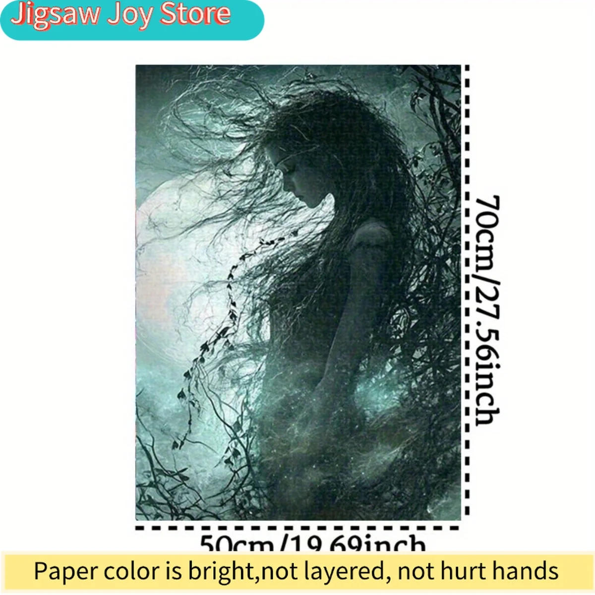 Пазл на 1000 элементов - Мистическая женщина с развевающимися волосами в зеленовато-синих тонах - Большой безрамный пазл для подростков и всей семьи - Recy
Пазл на 1000 элементов - Мистическая женщина с развевающимися волосами в зеленовато-синих тонах - Большой безрамный пазл для подростков и всей семьи - Recy