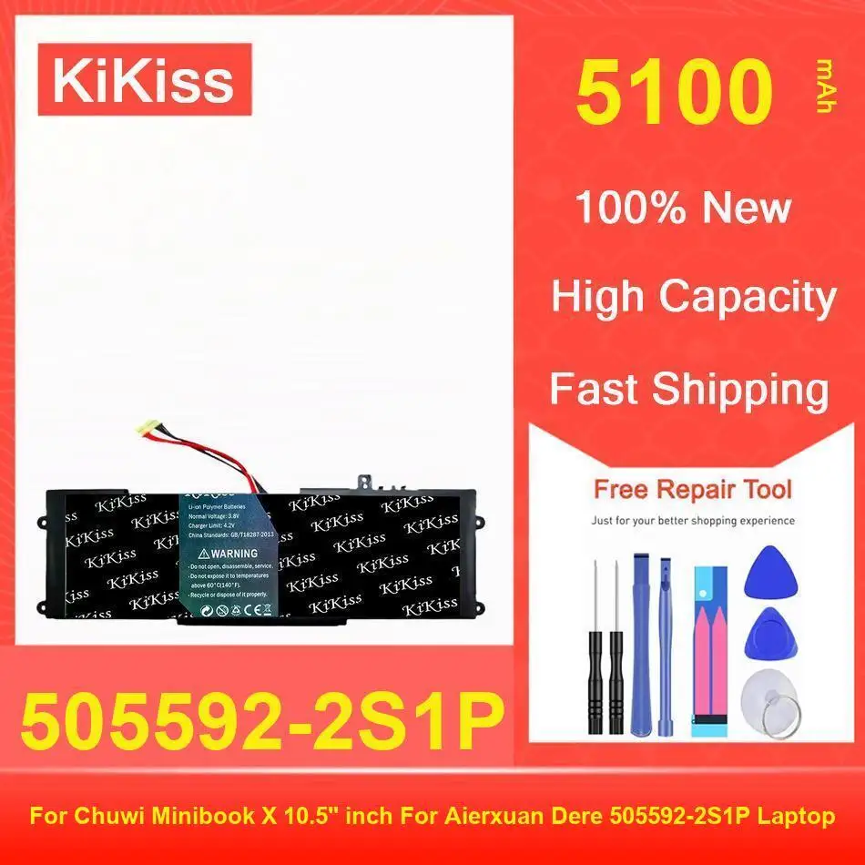 Аккумулятор Kikiss 5100 мАч 505592-2S1P для Chuwi Minibook X 10,5 дюйма Aierxuan Dere, аккумуляторы для ноутбуков
Аккумулятор Kikiss 5100 мАч 505592-2S1P для Chuwi Minibook X 10,5 дюйма Aierxuan Dere, аккумуляторы для ноутбуков