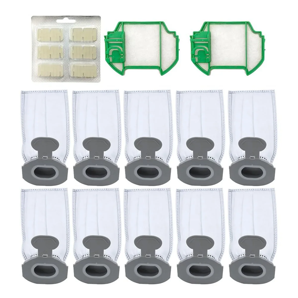 For Kobold VK7 FP7 Cordless Vacuum Cleaner, 10 Dust Bags, 2 Pre-Filters, 1 Fragrance Tablets/Sticks.
For Kobold VK7 FP7 Cordless Vacuum Cleaner, 10 Dust Bags, 2 Pre-Filters, 1 Fragrance Tablets/Sticks.
