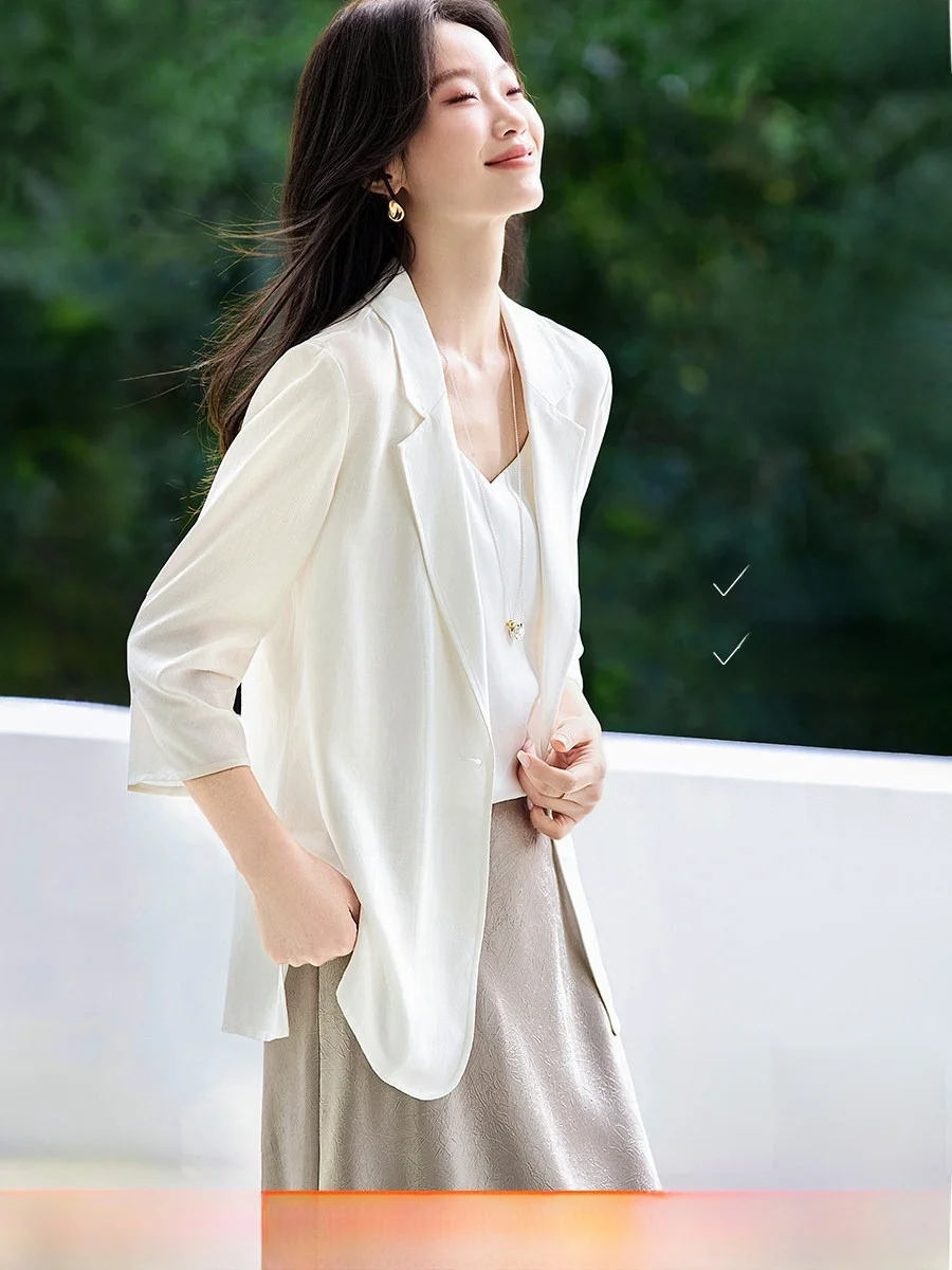 Mehemay Summer New Casual Commute Oxygen Feeling H-Shape One Button Pleated Half Sleeve Suit Women's Fashion Outerwear
Mehemay Summer New Casual Commute Oxygen Feeling H-Shape One Button Pleated Half Sleeve Suit Women's Fashion Outerwear