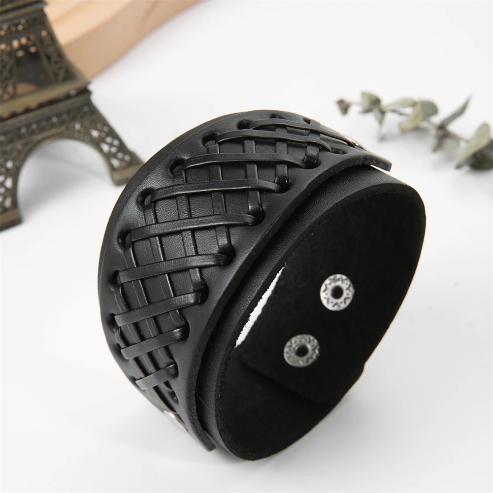 2024 Vintage Jewelry Handmade Weave Genuine Leather Bracelet Men Cuff Wide Leather Bracelet Pulsera Hombre
2024 Vintage Jewelry Handmade Weave Genuine Leather Bracelet Men Cuff Wide Leather Bracelet Pulsera Hombre