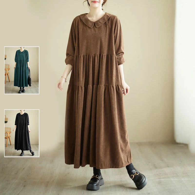 Художественный лоскутный вельветовый длинный доктор, осень-зима, кукольный воротник с пуговицами, свободный крой, для поездок на работу, большие размеры Dr
Художественный лоскутный вельветовый длинный доктор, осень-зима, кукольный воротник с пуговицами, свободный крой, для поездок на работу, большие размеры Dr