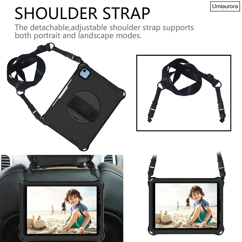 For IPad Mini A17 Pro Air 9.7 10.5 7th 8th 9th 10.2 10th 10.9 11th Gen 11 inch A16 Shockproof EVA Tablet Case Stand Strap Funda
For IPad Mini A17 Pro Air 9.7 10.5 7th 8th 9th 10.2 10th 10.9 11th Gen 11 inch A16 Shockproof EVA Tablet Case Stand Strap Funda