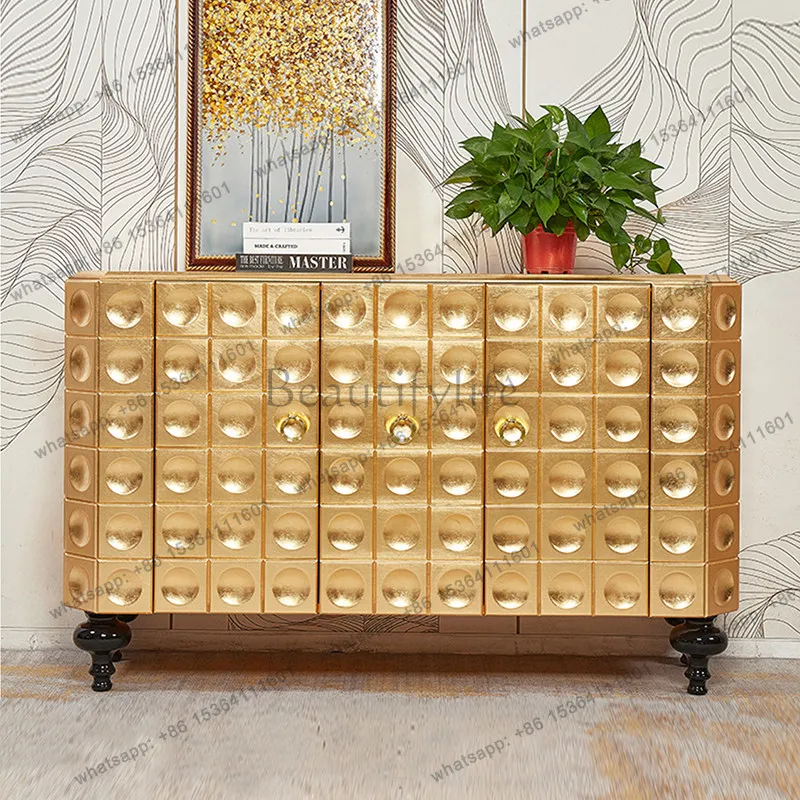 Light luxury dining side cabinet Modern villa high-end solid wood carving storage locker
Light luxury dining side cabinet Modern villa high-end solid wood carving storage locker