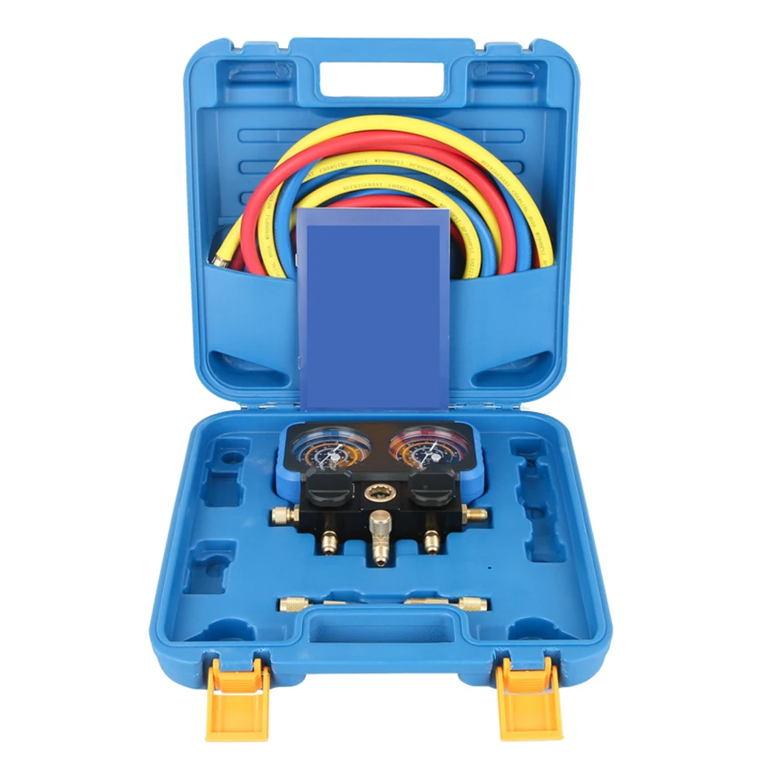 Refrigeration Tool Double Dial Manifold Pressure Gauge Set VRM2-B-0401 VRM2-B-0501 Air Conditioner Repair
Refrigeration Tool Double Dial Manifold Pressure Gauge Set VRM2-B-0401 VRM2-B-0501 Air Conditioner Repair